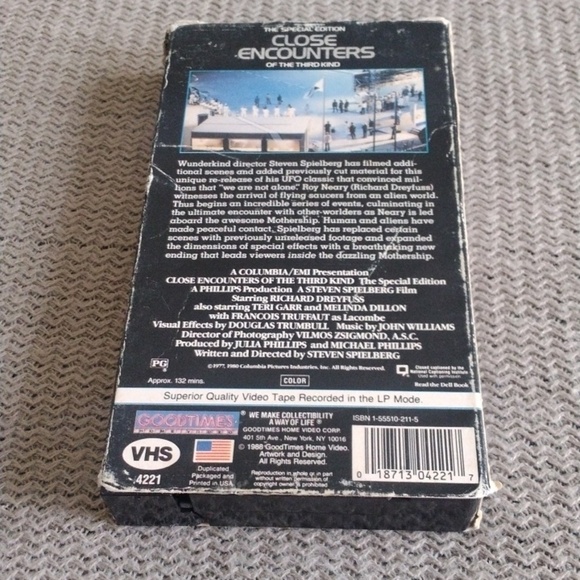 90's Close Encounters Of The Third Kind, Special Edition UFO Horror Film, VHS - Picture 5 of 7